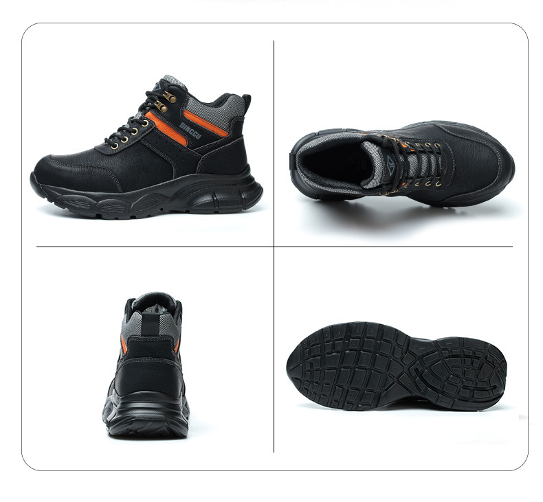 2024 High-Top Labor Protection Shoes For Men, Anti-Smash And Anti-Puncture Steel Toe, Lightweight, Comfortable, Wear-Resistant, Safety Protection Work Shoes